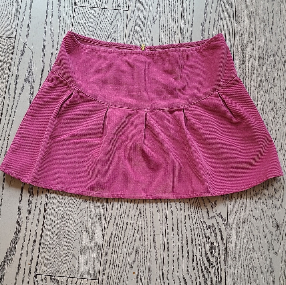 Benetton velvet mini skirt